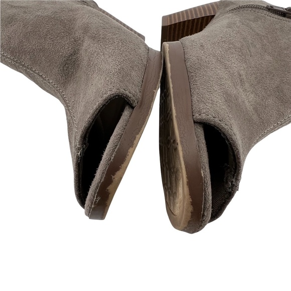 Abella Tan Suede Peep Toe Ankle Booties Size 6.5 Women’s - Picture 10 of 10